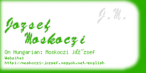 jozsef moskoczi business card